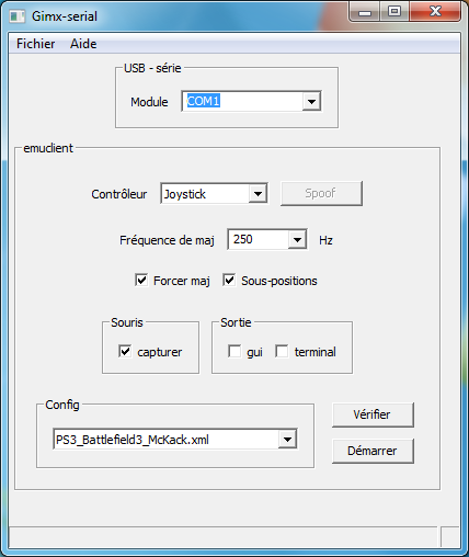 gimx-serial translated into the French language